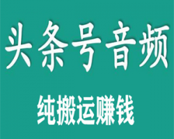 纯搬砖项目：头条号音频赚钱