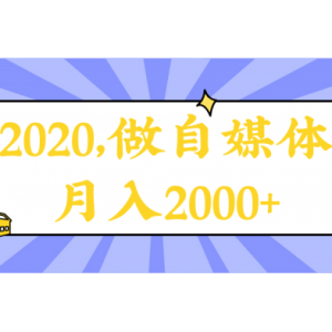 2020，做自媒体第一个月月入2000 ，以后递增「视频教程」